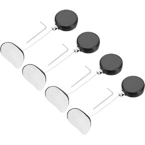MECCANIXITY 1.8 ft Retractable Cable Lock with Arc Patch Remote Control Security Lock with Adjustable Cord Tether Anti Theft for Laptop, TV, 200g, Black, 4 Pack