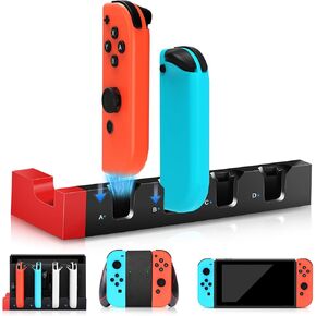 Switch Controller,Replacement for Switch/OLED/Lite,Includes Charging Dock for 4 Joypads, Supports Motion Control, Dual Vibration, Wake-Up,Screenshot,No Drift, No Lag,Ultimate Gift Set