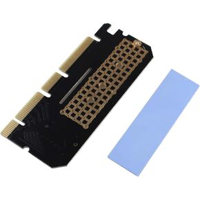 M.2 NVME SSD NGFF to PCIE 3.0 X16 Adapter M Key Interface Card, M.2 Key-M SSD to PCI 3.0 Express Expansion Card with Thermal pad, Support PCIe x4 x8 x16 Slot Compatible with iOS Windows 8 10