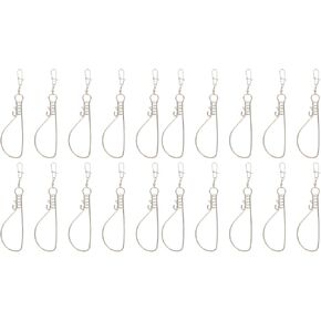 BESPORTBLE 20 Pcs Stainless Steel Fishing Stringer Clip Portable Fish Stringer Fishing Stringer Fishing Stringer Live