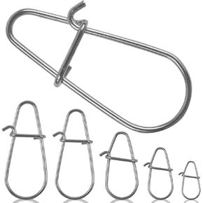 50/100pcs Fishing Duo Lock Crankbait Snap Clips, Quick Snaps Fast Speed Clips Connector for Freshwater Saltwater Fishing