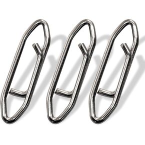 Hitefu 50 Pcs High Strength Fishing Snap, Stainless Steel Fishing Quick Release Clip, Saltwater Quick Snap Fishing Line Connector for Lure