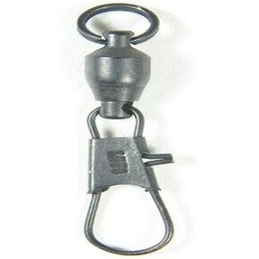 Lazer Sharp Ball Bearing Swivel with Interlock Snap, 5 Piece (Black, Size-1)