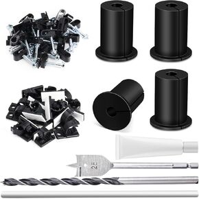 StarLink Cable Routing Kit Mounting Kit for Routing StarLink Cable Through a Wall 4 Wall Grommet Accessories 50 Wire Clips Comes with 1 Spade Drill Bit and 11.8-inch Long Drill Bit