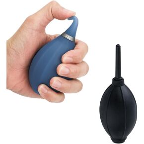 Upgraded Blue + Regular Black Soft Tip Silicone Camera Dust Blower Lens Air Blower