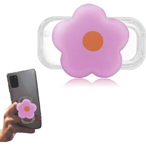 Phone Grip Stand Holder, Cute 2D Daisy Flower Shape,with Expanding Kickstand (Flower Pink)