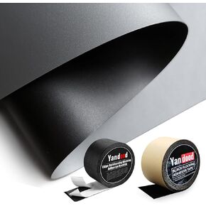 Projector Screen Material, Edge Reinforcing Webbing Tape, and Felt Tape,69x118 inch Fabric for DIY Max 130 inch 16:9 Black Backing 4K Ultra HD Front Projection Screen (Grey)