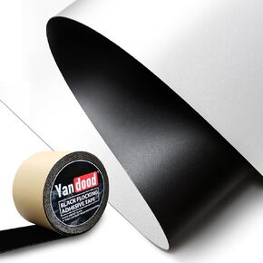 Projector Screen Material and Felt Tape, 69x118 inch Fabric for DIY Max 130 inch 16:9 Black Backing 4K Ultra HD Front Projection Screen (White)