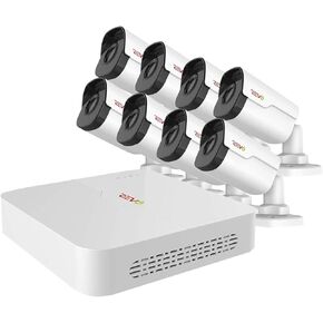 America Ultra HD 8 Ch. 2TB HDD IP NVR Video Surveillance System, 8 x 4MP IP Bullet Security Cameras - Remote Access via Smart Phone, Tablet, PC & MAC, White, 8 Channel (RU81B8G-2T)