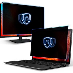 VINTEZ 1 Pack 17"-19" 5:4 and 1 Pack 14" 16:9 Computer Privacy Screen Filter for Widescreen Computer Monitors - Monitor Frame Hanging Type - Privacy Screens Bundle
