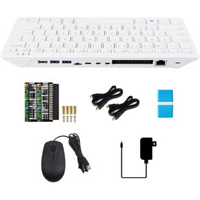Waveshare Basic Kit, Compatible with Raspberry Pi 500, Quad-core Arm Processor, WiFi/Bluetooth Support, Dual-4K Outputs, Comes with Official 32GB Micro SD Card