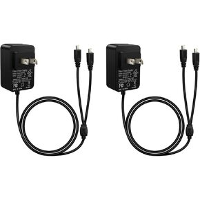 2-Pack for Motorola PMPN4204AR Charger Y-Cable Charging Adapter with Dual Micro-USB for Motorola Talkabout T200 T400 T460 T470 T500 T600 T800 Two-Way Radios