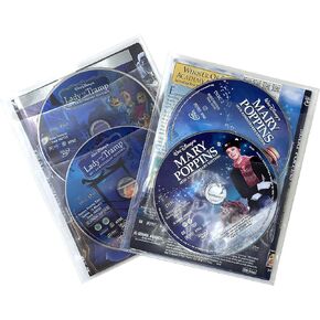 CheckOutStore Clear CPP Sleeves for 2 Discs & DVD Booklet - One Piece Design - Scratch-Resistant, Dust-Free, Space-Efficient Storage (Pack of 100)