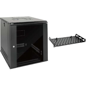 Tecmojo 12U Wall Mount Server Cabinet & 8in Server Rack Shelf