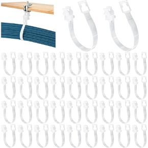 50 PCS 2 "شماعات كابل حلقة ، حلقات خطوط كابل حلقة مصنفة للأشعة فوق البنفسجية لإدارة دعم سلك المشابك