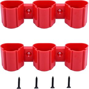 Pack of 2 Battery Storage Wall Mount for Milwaukee M12 12V Batteries Electric Drill Battery Holder