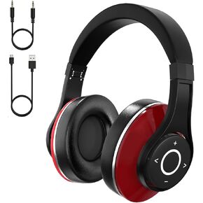 Over Ear Bluetooth Headphones Wireless, Dual 50mm & 6 Drivers, 0.38lb Lightweight Foldable Design, 40H Playtime with ANC Mic, Memory Foam Earpads for Commuting Gym Running Travel