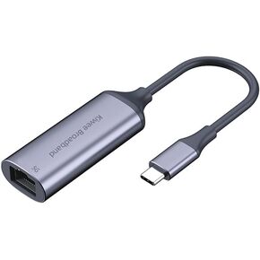 USB C to Ethernet Adapter 5G, Ethernet Adapter for Laptop, Aluminum, Type C (Thunderbolt 4/3 Compatible) to RJ45 Network Internet, Compatible for NAS, MacBook Air/Pro, XPS, iPhone 15 Pro/Max