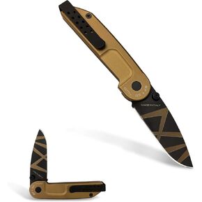 Extrema Ratio - BF2 CD (Black), Böhler N690 Steel Blade 58 HRC, Black Satin Finish, Smooth Anodized Aluminum Handle, Reversible Clip, Compact Foldable Design, Italian Craftsmanship