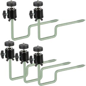 5 Pack Trail Camera Tree Mounts, 360° Rotatable Hunting Cam Brackets with 1/4" x 20 Screw, Durable 5KG Capacity Surveillance Cameras Holder for Outdoor Surveillance and Wildlife Monitoring