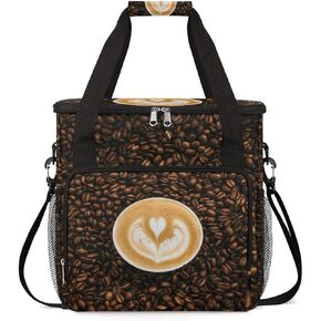 cfpolar Coffee Maker Storage Bag, Waterproof Travel Carrying Storage Tote Bag Organizer Case, Compatible with K-Mini or K-Mini Plus, And Suitable for Other Accessories， With Pockets for K-Cup Pods