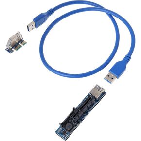 GMSP Add-on Card PCI Express USB 3.0 Adapter Raiser Extender,PCIE Riser Card USB 3.0,PCI-E SATA PCI E Riser PCI Express X1 to X4 Slot