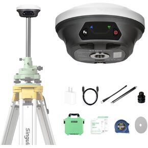 E1 Lite RTK Base Station - High Accuracy GNSS GPS Receiver for Surveying, Drone Mapping & RTK Rover, FCC Certified, Compatible with Third-Party GNSS RTK Receivers (Exclude Tripod)