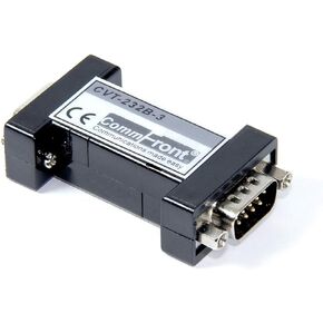COMMFRONT Industrial RS232 Optical Isolator, 7-Wire, 2500V Isolation, Port-Powered, 600W Surge Protection and 15kV Static Protection