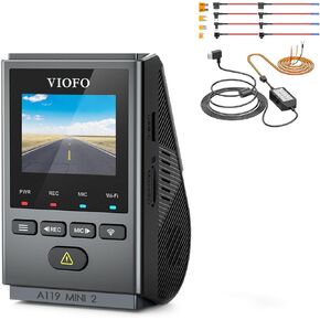 【Bundle: A119 Mini 2+HK4+8PCS Full Set Fuse】 VIOFO Dash Cam A119 Mini 2, STARVIS 2 Sensor, 2K 60fps/HDR 30fps Voice Control Car Dash Camera with 5GHz Wi-Fi GPS, Night Vision 2.0, 24H Parking Mode