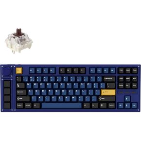 L3 TKL Layout Wireless QMK/Launcher Full-Metal Hot-Swappable RGB Backlight Custom Mechanical Keyboard for Windows/Linux,Gateron Red Switch,Fully Assembled Knob-Blue