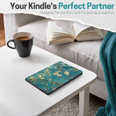 TNP Slim Kindle Case 6 Inch for 11th Generation 2024/2022, Almond Blossoms in Saudi Arabia