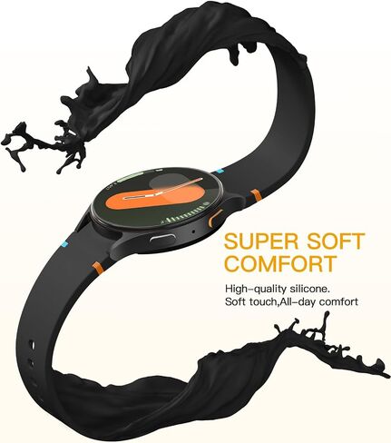 لا توجد فرق فجوة متوافقة مع Samsung Galaxy Watch 7 6 5 4 Band 44mm 40mm/ for Galaxy Watch 5 Pro Band 45mm/ Watch 6 4 Classic 47mm 43mm 46mm 42mm ، silicone sport strap women men men in Kuwait