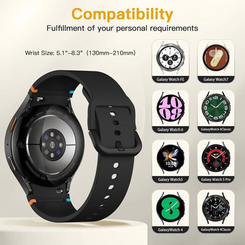 لا توجد فرق فجوة متوافقة مع Samsung Galaxy Watch 7 6 5 4 Band 44mm 40mm/ for Galaxy Watch 5 Pro Band 45mm/ Watch 6 4 Classic 47mm 43mm 46mm 42mm ، silicone sport strap women men men in Kuwait