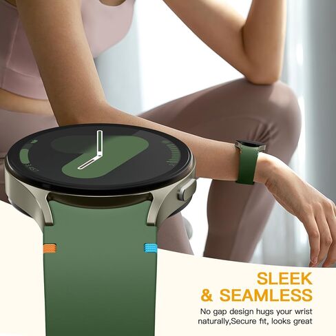 No Gap Bands Compatible with Samsung Galaxy Watch 7 6 5 4 Band 44mm 40mm/for Galaxy Watch 5 Pro Band 45mm/ Watch 6 4 Classic 47mm 43mm 46mm 42mm,Soft Silicone Sport Replacement Strap Women Men in Kuwait