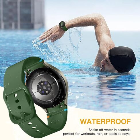 No Gap Bands Compatible with Samsung Galaxy Watch 7 6 5 4 Band 44mm 40mm/for Galaxy Watch 5 Pro Band 45mm/ Watch 6 4 Classic 47mm 43mm 46mm 42mm,Soft Silicone Sport Replacement Strap Women Men in Kuwait