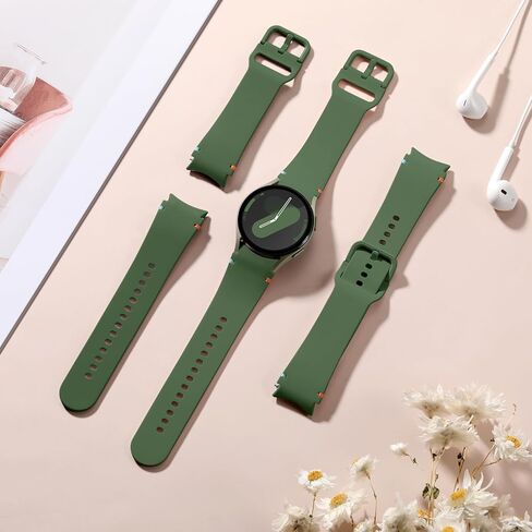 No Gap Bands Compatible with Samsung Galaxy Watch 7 6 5 4 Band 44mm 40mm/for Galaxy Watch 5 Pro Band 45mm/ Watch 6 4 Classic 47mm 43mm 46mm 42mm,Soft Silicone Sport Replacement Strap Women Men in Kuwait