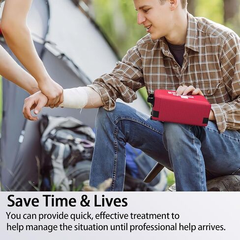 First Aid Kit, Professional Trauma First Aid Kit with Labelled Compartments Molle System for Car, Hiking, Backpacking, Camping, Traveling, and Cycling in Kuwait
