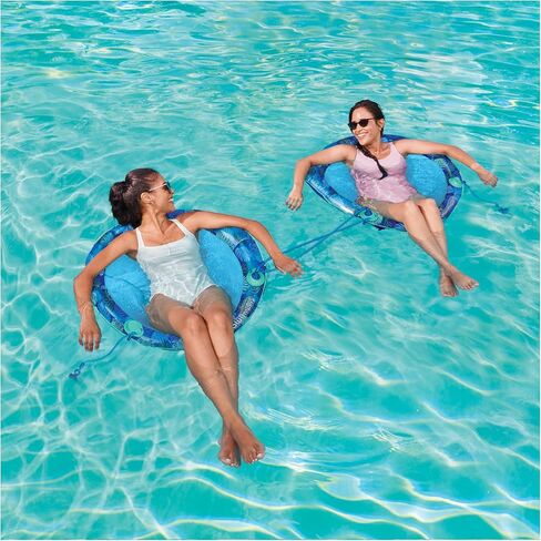 Swimways Elite Spring Float Recliner Pool Lounger, Inflatable Pool Floats Adult with Fast Inflation, Pool Recliner for Adults up to 250 lbs in Saudi Arabia