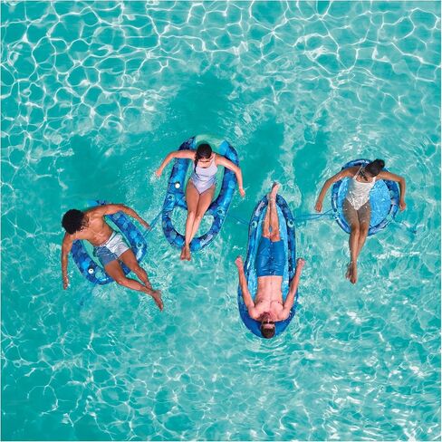 Swimways Elite Spring Float Recliner Pool Lounger, Inflatable Pool Floats Adult with Fast Inflation, Pool Recliner for Adults up to 250 lbs in Saudi Arabia