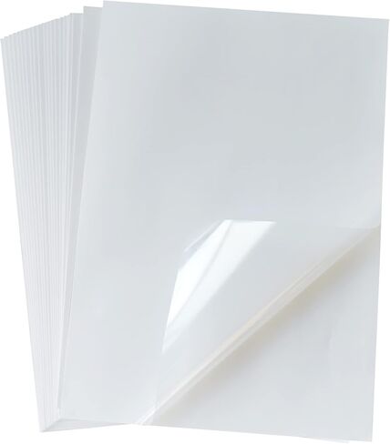 100 Sheets 8.5 x 11 Inch Clear Transparent Sheets 100% Transparency Film for Inkjet Printers Silk Screen Printing Overhead Projector Film in Saudi Arabia