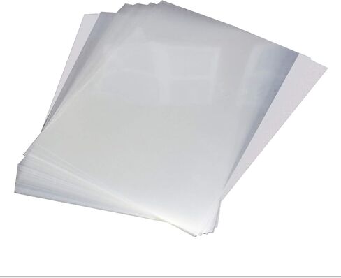 100 Sheets 8.5 x 11 Inch Clear Transparent Sheets 100% Transparency Film for Inkjet Printers Silk Screen Printing Overhead Projector Film in Saudi Arabia