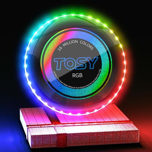 TOSY Flying Disc - 16 Million Color RGB or 36 or 360 LEDs, Extremely Bright, Smart Modes, Auto Light Up, Rechargeable, Perfect Birthday & Camping Gift for Men/Boys/Teens/Kids, 175g frisbees in Saudi Arabia