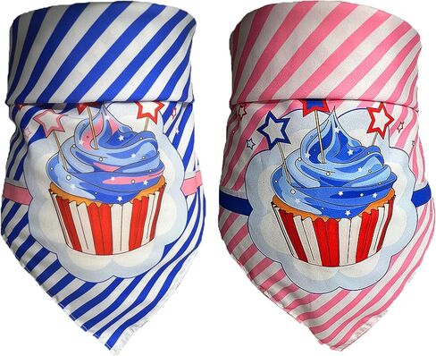 2 حزمة 4th من يوليو الكلب Bandanas ، مثلث قابلة للانعكاس American Flag Flag Cargflickefice للبنين الكلاب الكبيرة المتوسطة والبنات ، سميكة اثنين ، ناعمة ، قابلة للتعديل in Saudi Arabia