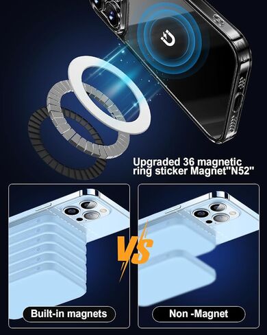 لحزمة Magsafe Magnet Sticker 2 ، Compatibile مع ملحقات Magsafe/شاحن/جبل/محفظة/حالة/Kindle لجهاز iPhone الجديد 16/15/14/13/12/11 ، بكسل 9 ، Samsung Galaxy Z Flip/z Flip/S والمزيد in Kuwait