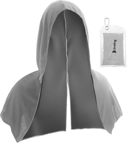 Breling Cooling Hoodie Towels for Neck and Face Absorbent Quick Drying Cooling Head Towel Quick Wraps UPF 50 Sun Protection for Hot Weather Sport Camping Workout Cycling in Saudi Arabia