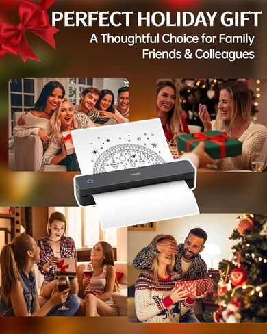 تدعم طابعات IDPRT Portable Protable Travel ، 300DPI Pluetooth Thermal Printers 8.5 "X11" US Letter و A4 و Inkless Print in Kuwait