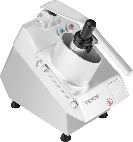 VEVOR Food Processor & Vegetable Chopper, 2 Feeding Holes Food-Grade Stainless Steel Food Processor Chopper with Detachable 6 Blades, 3mm/5mm/7mm/10mm Shredder, 2mm/4mm Slicer, for Vegetables, Fruit in Saudi Arabia