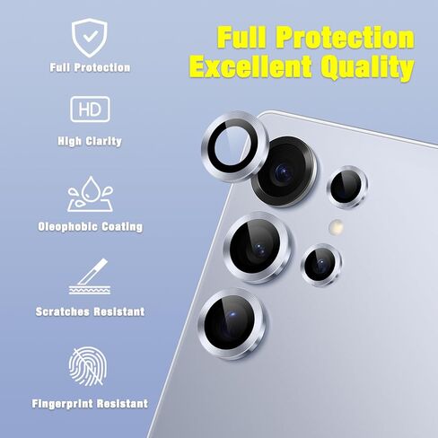 واقي عدسة الكاميرا لـ Samsung Galaxy S25 Ultra 5G ، غطاء كاميرا حلقة معدنية من الزجاج المعدنية 9H ، واقي Case Wonderfor in Kuwait