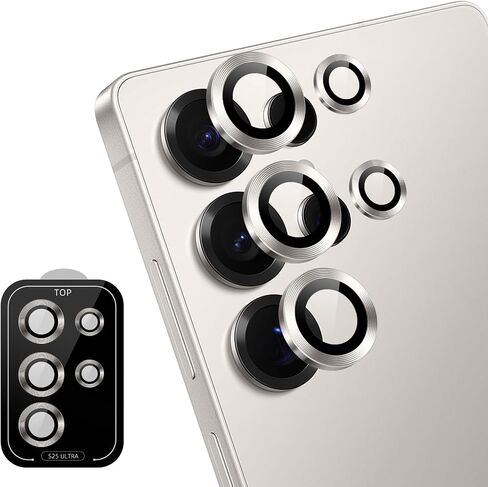 واقي عدسة الكاميرا لـ Samsung Galaxy S25 Ultra 5G ، غطاء كاميرا حلقة معدنية من الزجاج المعدنية 9H ، واقي Case Wonderfor in Kuwait