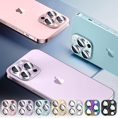 لوكبوي 2PCS حامي عدسة الكاميرا المعدنية لـ iPhone 13/iPhone 13 Mini ، تغطية الهاتف ثلاثية الأبعاد تغطية الألومنيوم ، غلاف الخلفية للحماية الكاملة للحماية الكاملة in Kuwait